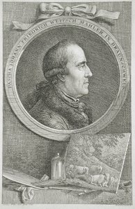 Portrait of Pascha Johann Friedrich Weitsch Mahler in Braunschweig by Daniel Nikolaus Chodowiecki