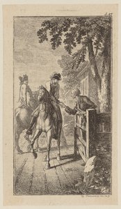 Infant on Horseback Gives Sebaldus an Alms by Daniel Nikolaus Chodowiecki