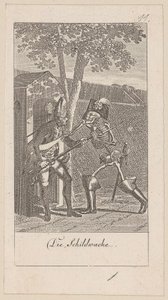 Sentry, Plate 11 from the Series "The Dance of Death" by Daniel Nikolaus Chodowiecki