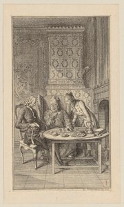 Sebaldus, the Old and Young Infant at the Table with a Lottery Ticket