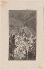 Deathbed of Sinclair by Daniel Nikolaus Chodowiecki