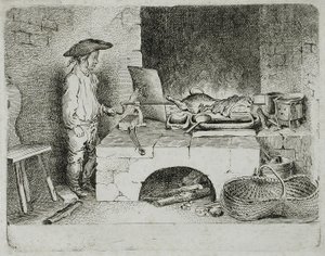 The Boy with the Sausage Spit by Daniel Nikolaus Chodowiecki