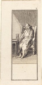 Young Man Seated, Smoking by Daniel Nikolaus Chodowiecki