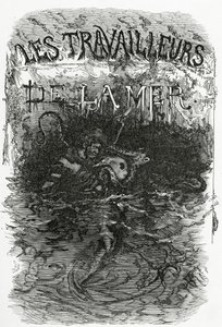 Illustration for the novel Les Travailleurs de la Mer by Daniel Urrabieta Vierge