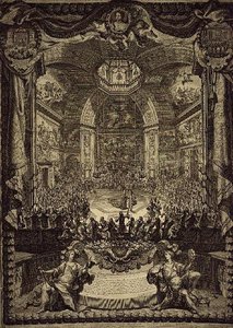 The Grand Feast of H.R.H. the Princess of Orange, celebrated in December 1686 in the Salon du Bois in The Hague, in honour of the birthday of the Prince of Orange