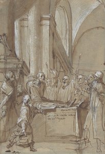 Raymond Diocrès Speaking During His Funeral from the Life of Saint Bruno of Cologne by Daniele Crespi