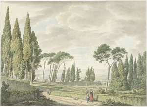 View of the Terraces of the Villa d’Este in Tivoli