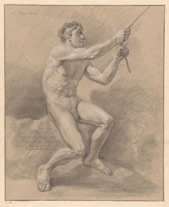 Seated Male Nude, Seen from the Side (1st Prize 1777)