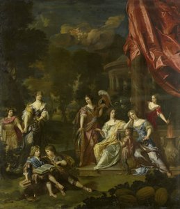 Allegorizing Group Portrait of the Children of Diederic Pietersz van Leyden van Leeuwen, Burgomaster of Leiden, and Alida Paets