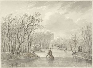 Winter Scene by Daniël van Oosterhoudt