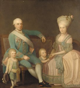 Portrait of a Family Group, Believed to be Engel Ernst von Schack, His Wife Mette Pauline von Schack, nee Rosenorn, and Their Children