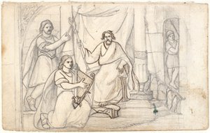 David Playing the Harp for Saul by Dankvart Dreyer