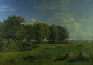 The Island of Brandsø with Wedellsborg Forest, Funen, in the Distance