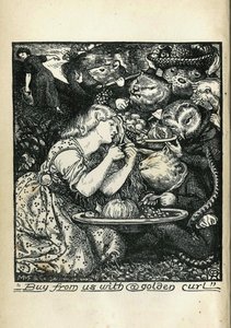 Frontispiece of Goblin Market and Other Poems by Christina Rossetti, 1861-1862