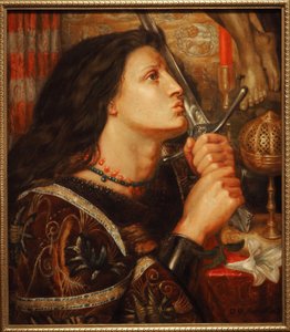 Joan of Arc kissing the scent of deliverance