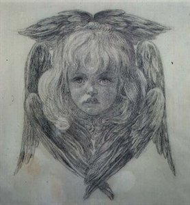Study for the Head of a Child Angel in 