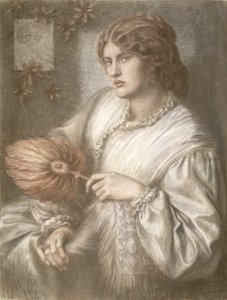 Woman with a Fan, 1870 by Dante Gabriel Charles Rossetti