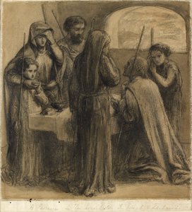 A Passover in the Household of Joseph and Zacharias, c. 1850s by Dante Gabriel Rossetti