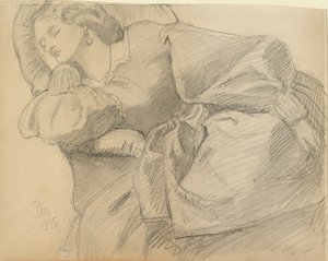 Ruth Herbert Asleep by Dante Gabriel Rossetti