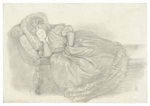 Study of Fanny Cornforth, Asleep on a Chaise-Longue