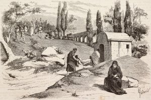 In the nefarious camp, Rome Vaincue by Alexandre Parodi, Act V, engraving by Dante Paolocci from sketches by Zandomenico by Dante Paolocci