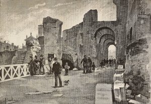 Public walkway in Palazzo dei Cesari, Rome, Italy by Dante Paolocci