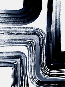 Flowing Indigo Strokes by Danushka Abeygoda