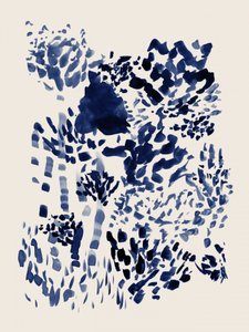 Fluid Blue Brushwork by Danushka Abeygoda