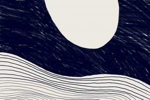 Serene Abstract Moon