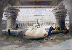 Edfu Temple, Engraving from Drawing by David Roberts (1796-1864), from Egypt and Nubia