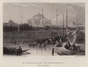 St Sophia, from the Bosphorus, Constantinople by David (after) Roberts