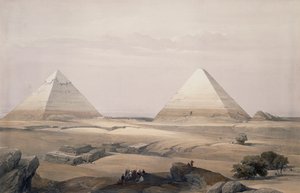 The pyramids of Giza by David (after) Roberts