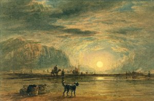 Beach Scene - Sunrise by David (attr. to) Cox