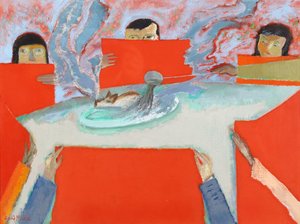At a Hong Kong Dinner party by David Alan Redpath Michie