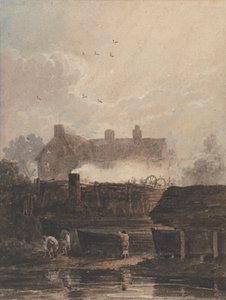 Boat Building - Dockyard at Birmingham by David Cox