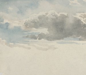 Study of Clouds (detail), Study of an Elder Bush by a Fence (detail), 1820-45
