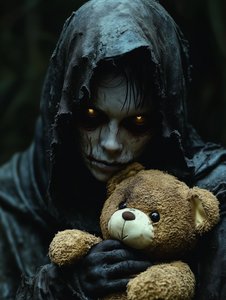 Creepy Child Glowing Eyes by David Drake