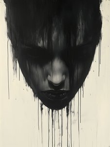 Dark Dripping Portrait by David Drake