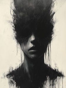 Dark Expressive Portrait by David Drake