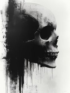 Dark Grunge Skull by David Drake