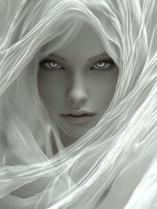Ethereal Veiled Woman