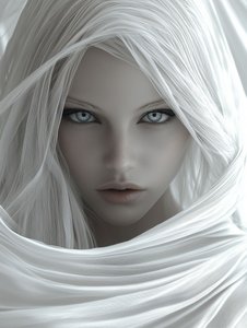 Ethereal White Gaze by David Drake