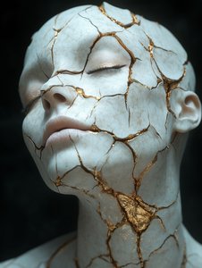 Golden Kintsugi Serenity by David Drake