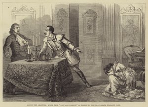 Among the Amateurs, Scene from Plot and Passion, as played by the Blackheath Dramatic Club by David Henry Friston