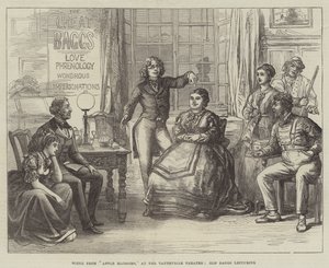 Scene from Apple Blossoms, at the Vaudeville Theatre, Old Baggs lecturing by David Henry Friston