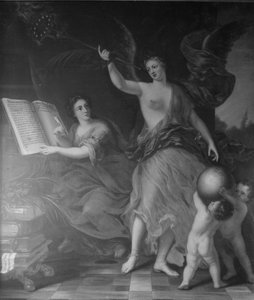 The Goddesses of History and Fame Record the Deeds of Swedish Kings. by David Klöcker Ehrenstrahl
