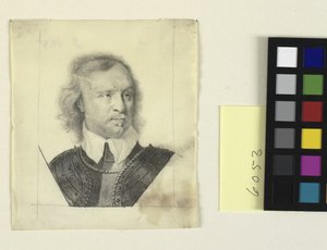 Head and Shoulders Portrait of Oliver Cromwell by David Loggan