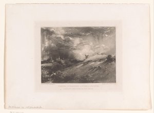 View of a Village Between Hills by David Lucas