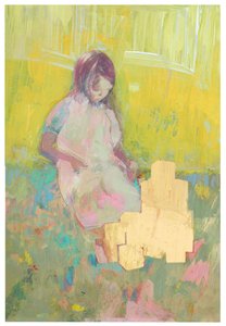 Girl and Building Blocks by David McConochie