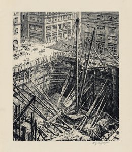 A Manhattan Excavation by David Muirhead Bone